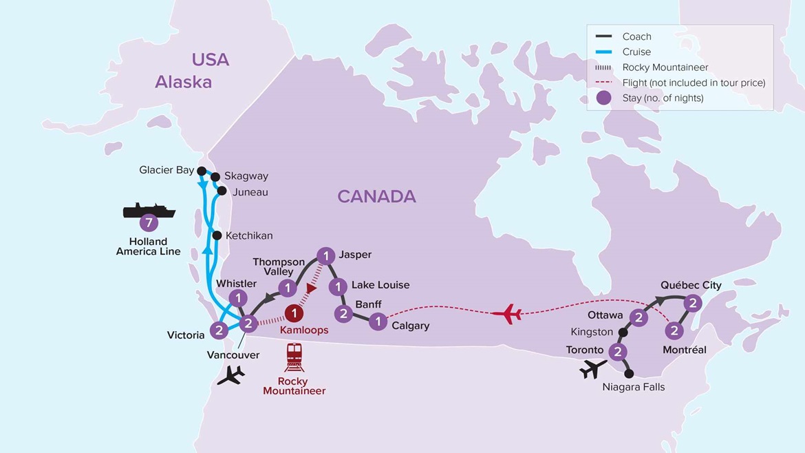 Canada & Alaska Map 2024 UREJWC27