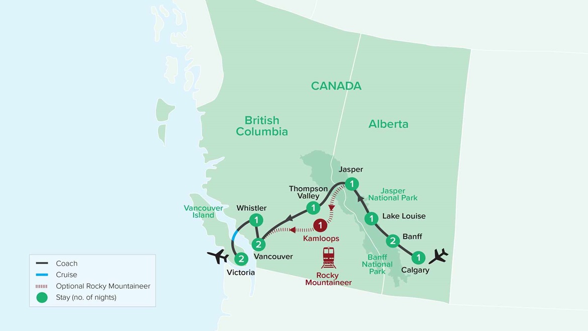 Canada & Alaska Map 2024 URJWC12