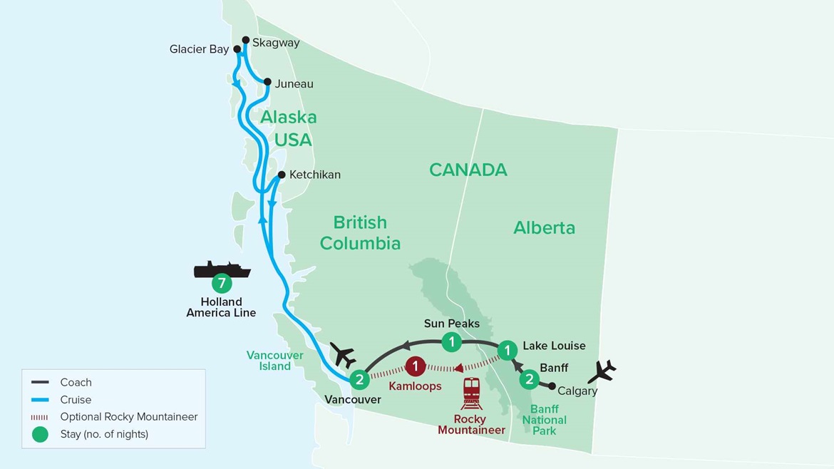 Canada & Alaska Map URBWBV14 2024 - 2025