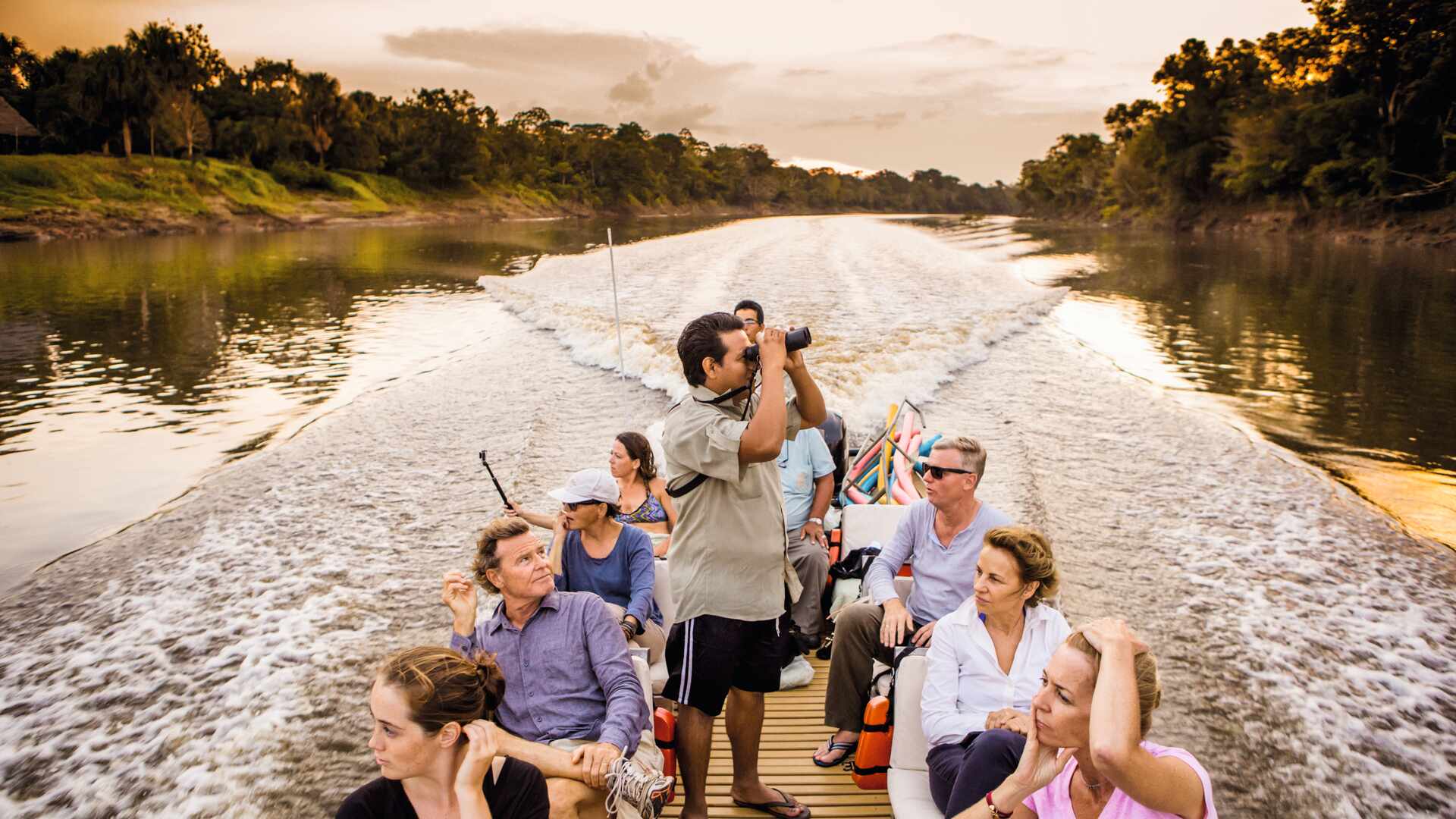 Passengers on an Amazon River Cruise