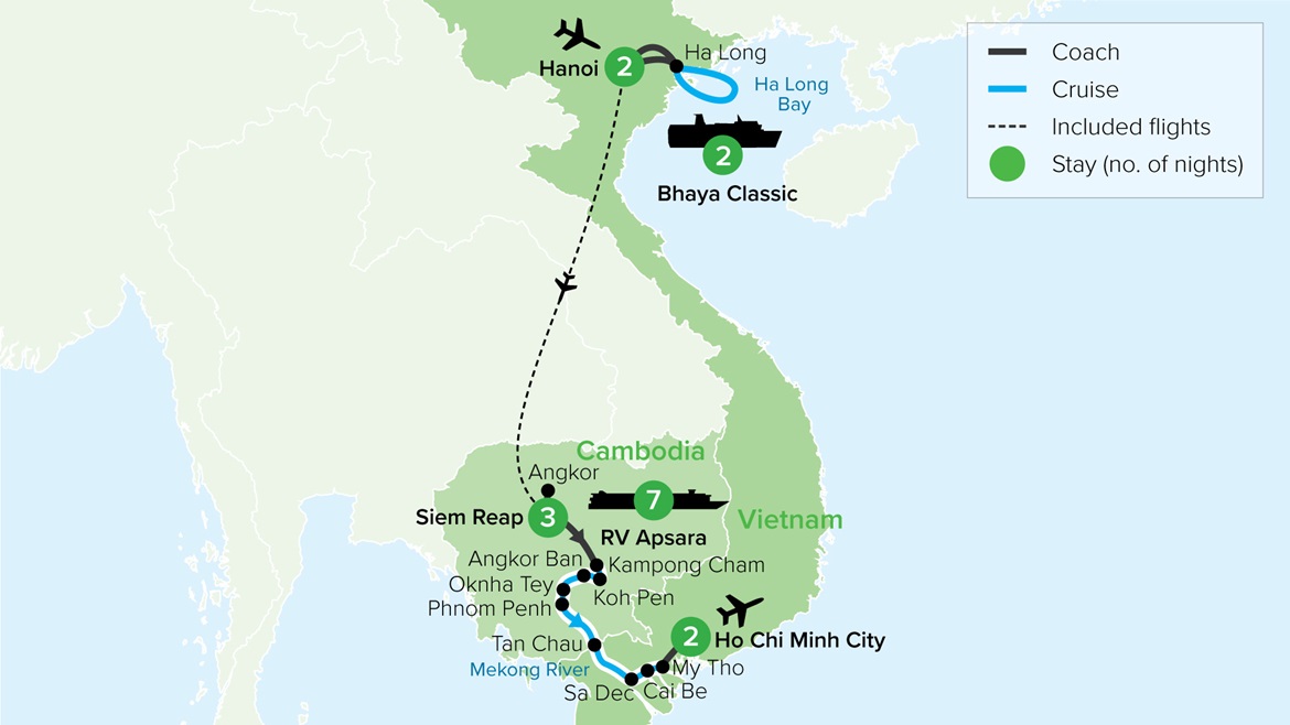 Vietnam and Cambodia Map 2023-2024 VTM17