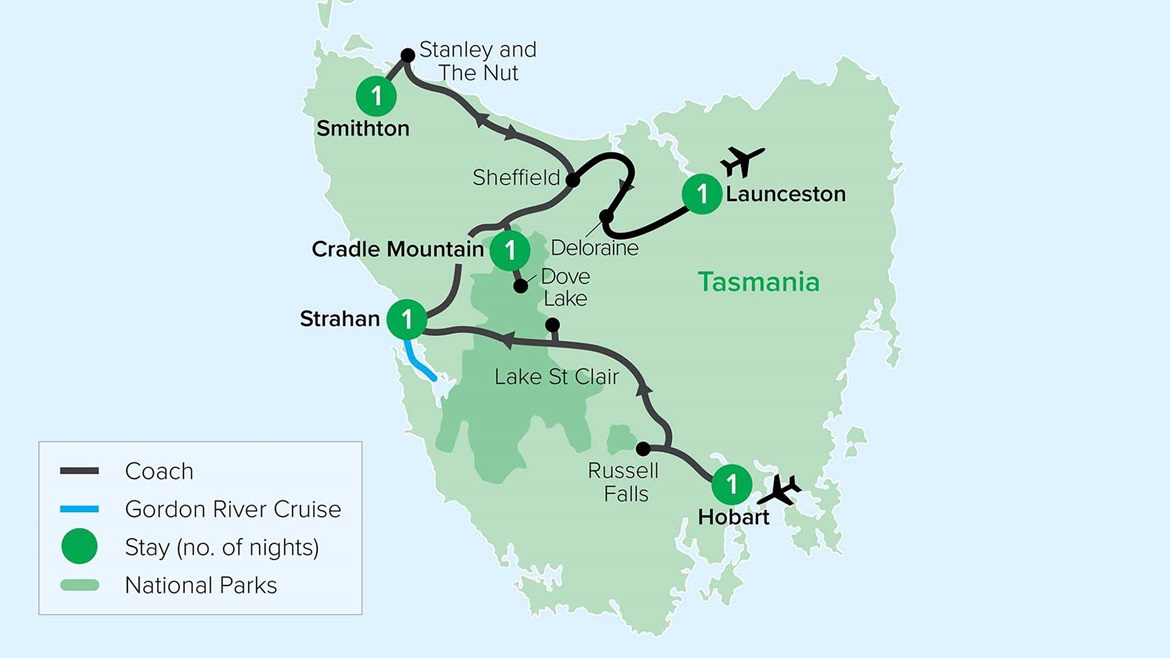 Tasmania Map 2024-2025 TX6HL