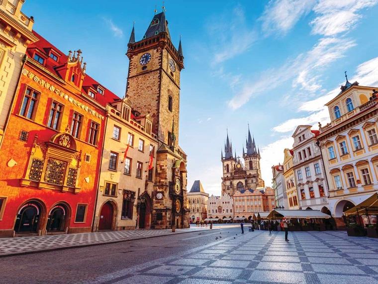 View of Old Town Square in Prague. Czech Republic