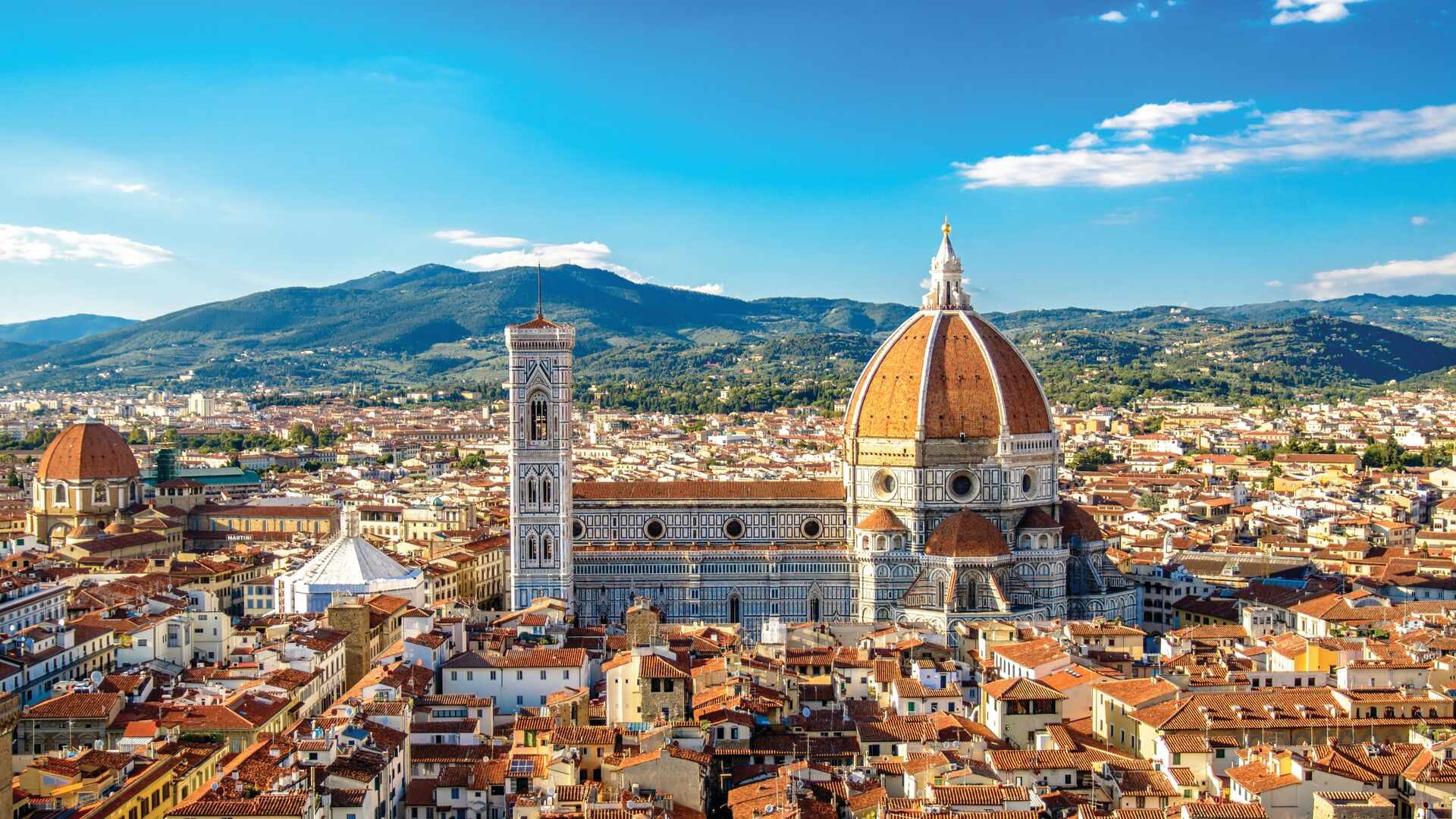 View of the Santa Maria del Fiore cathedral in Florence, Italy