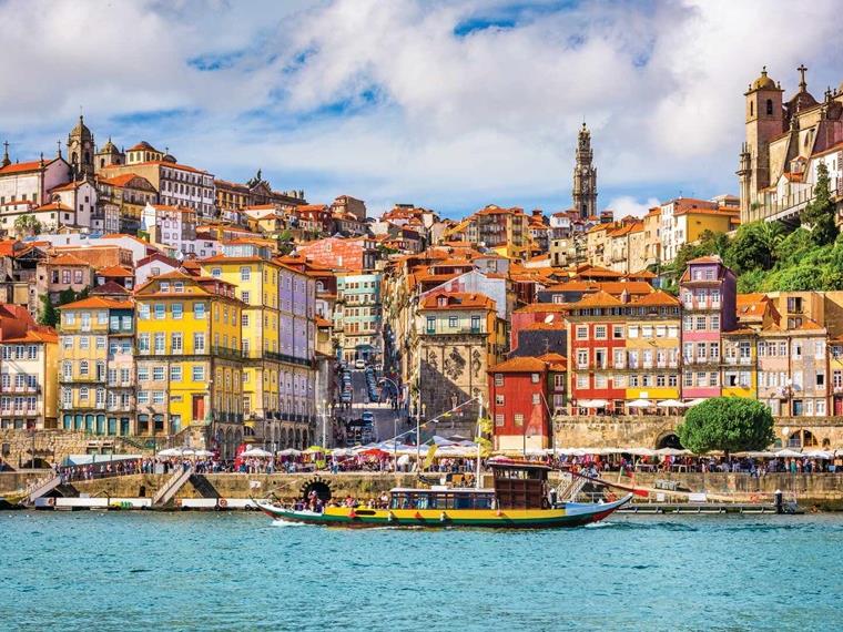 View of Porto Old Town on Duoro River, Portugal