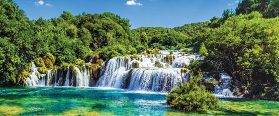 View of waterfall, Croatia