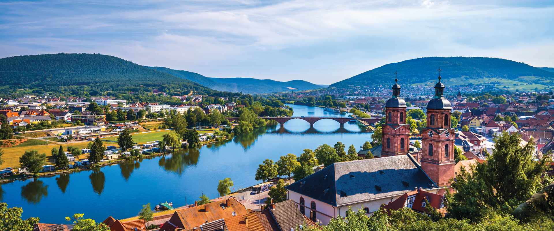 View of Miltenberg on the Main River in Germany
