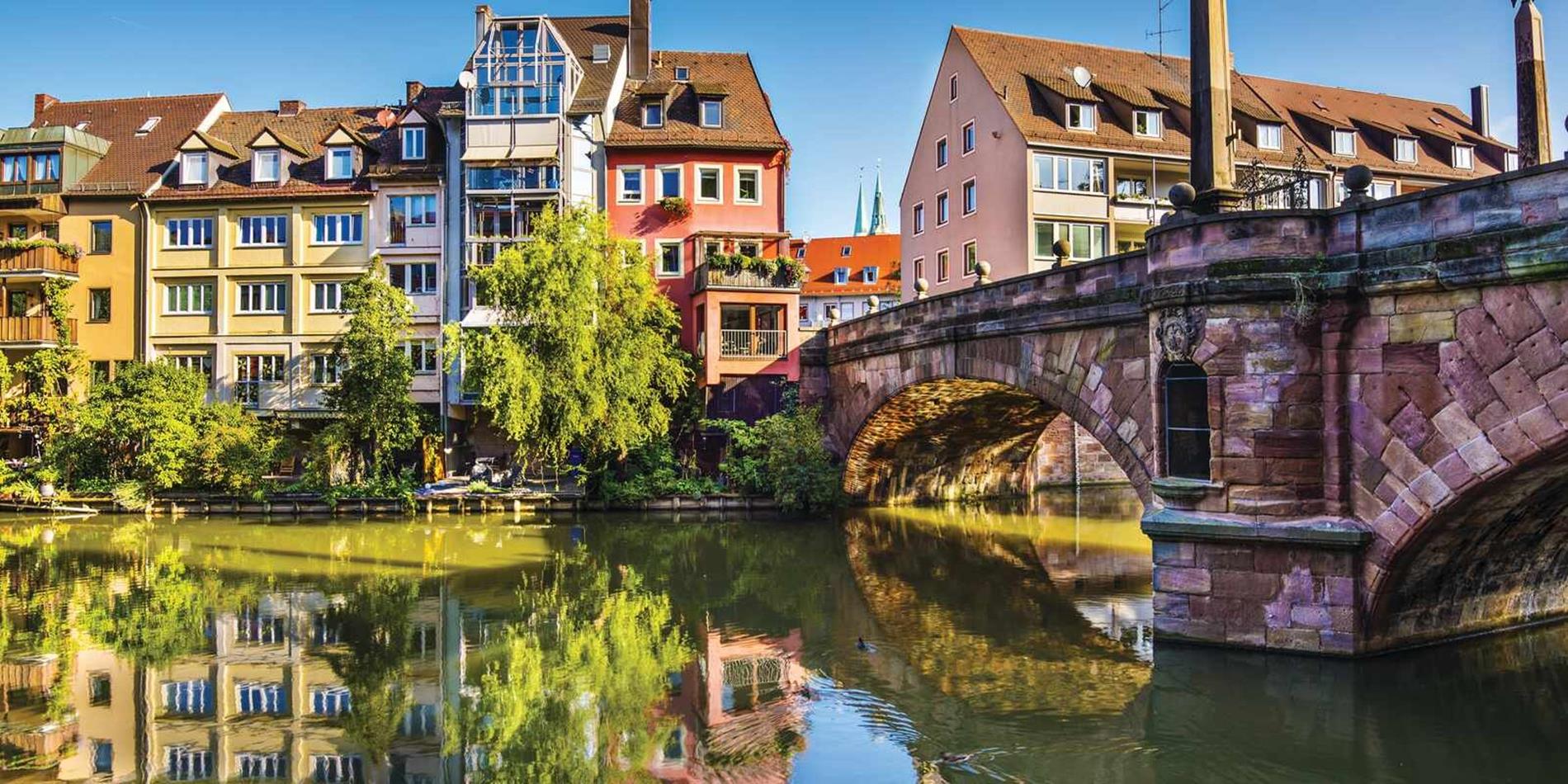 Image of bridge over river in Nuremberg, Germany
