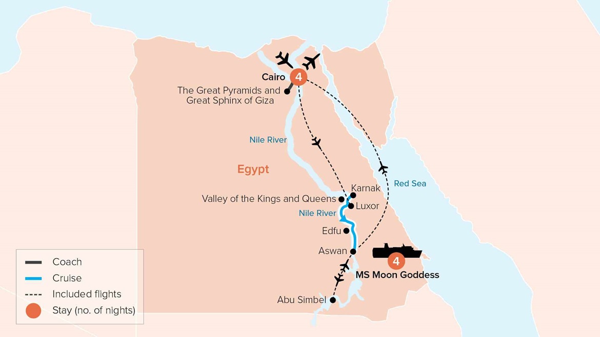 Egypt, Jordan & Israel EGT9 Map 2024-2025