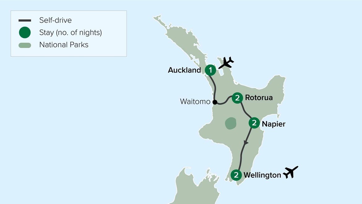 Tailor Made Journeys Nth Island Self Drive Example Itinerary NZTMJTM4