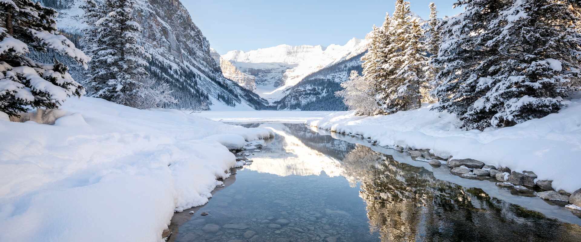 View of Lake Louise in winter, Canada