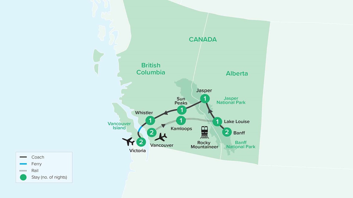 Canada & Alaska Map 2024-2025 URBEV12