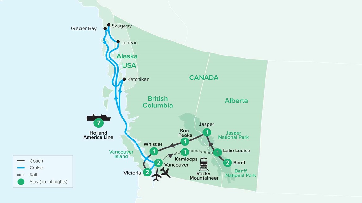 Canada & Alaska Map 2024 - 2025 URBEVV19