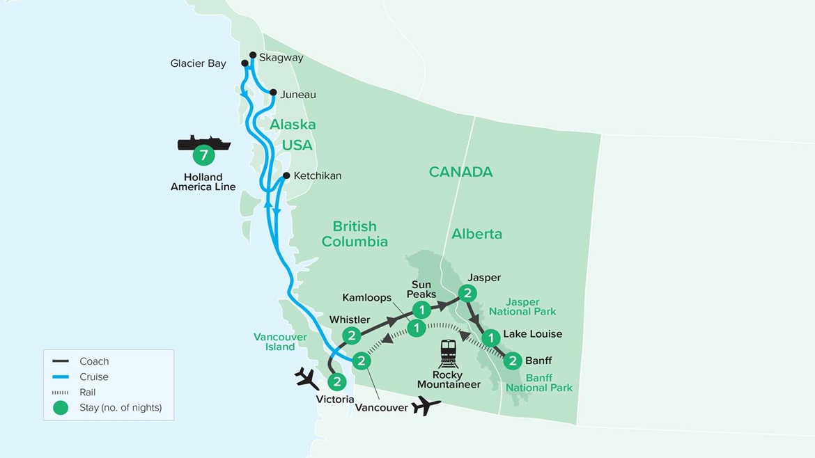 Canada & Alaska Map 2024-2025 URBWIV21