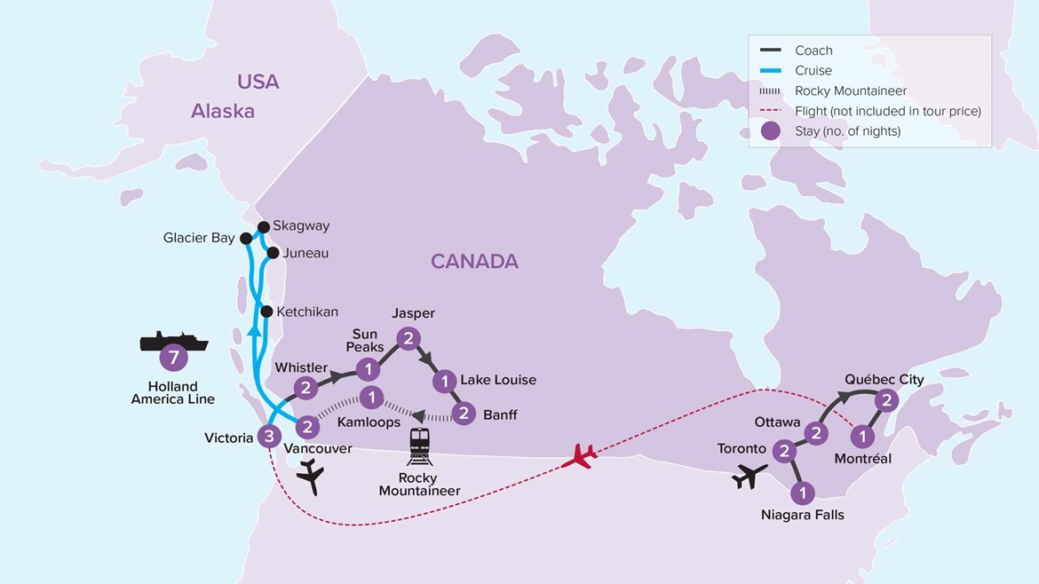 Canada & Alaska Map 2024-2025 UREBWI30
