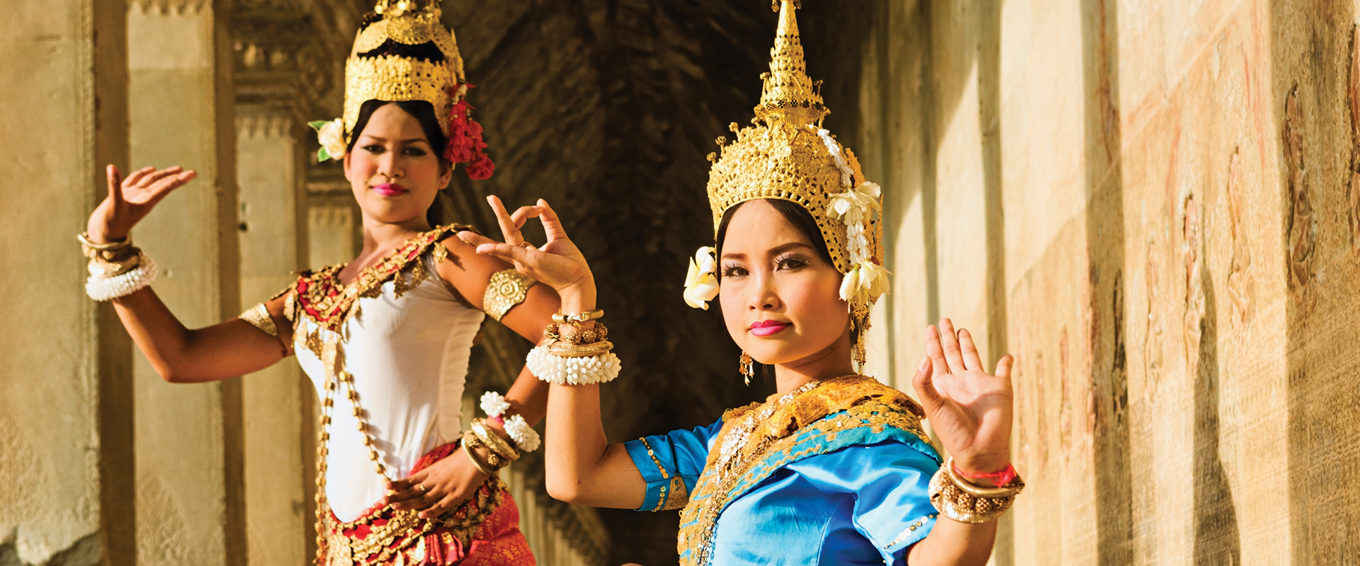 Aspara dancers performing in Angkor Wat, Cambodia