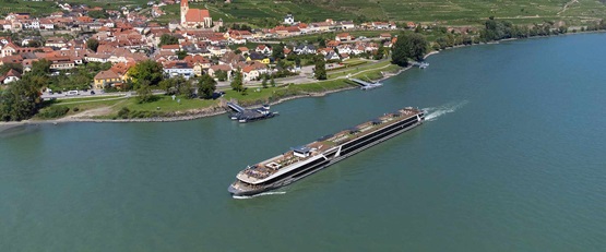 Travelmarvels new contemporary river ship, Vega, cruising down the waterways in Europe