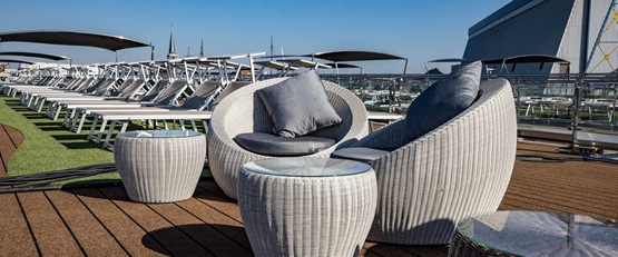 The sun deck on the new Travelmarvel Contemporary River Ship