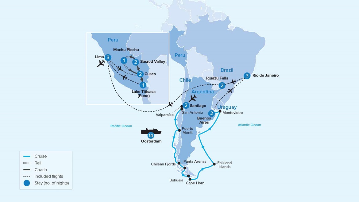 South America 2024 - 2025 Map ISTHR33