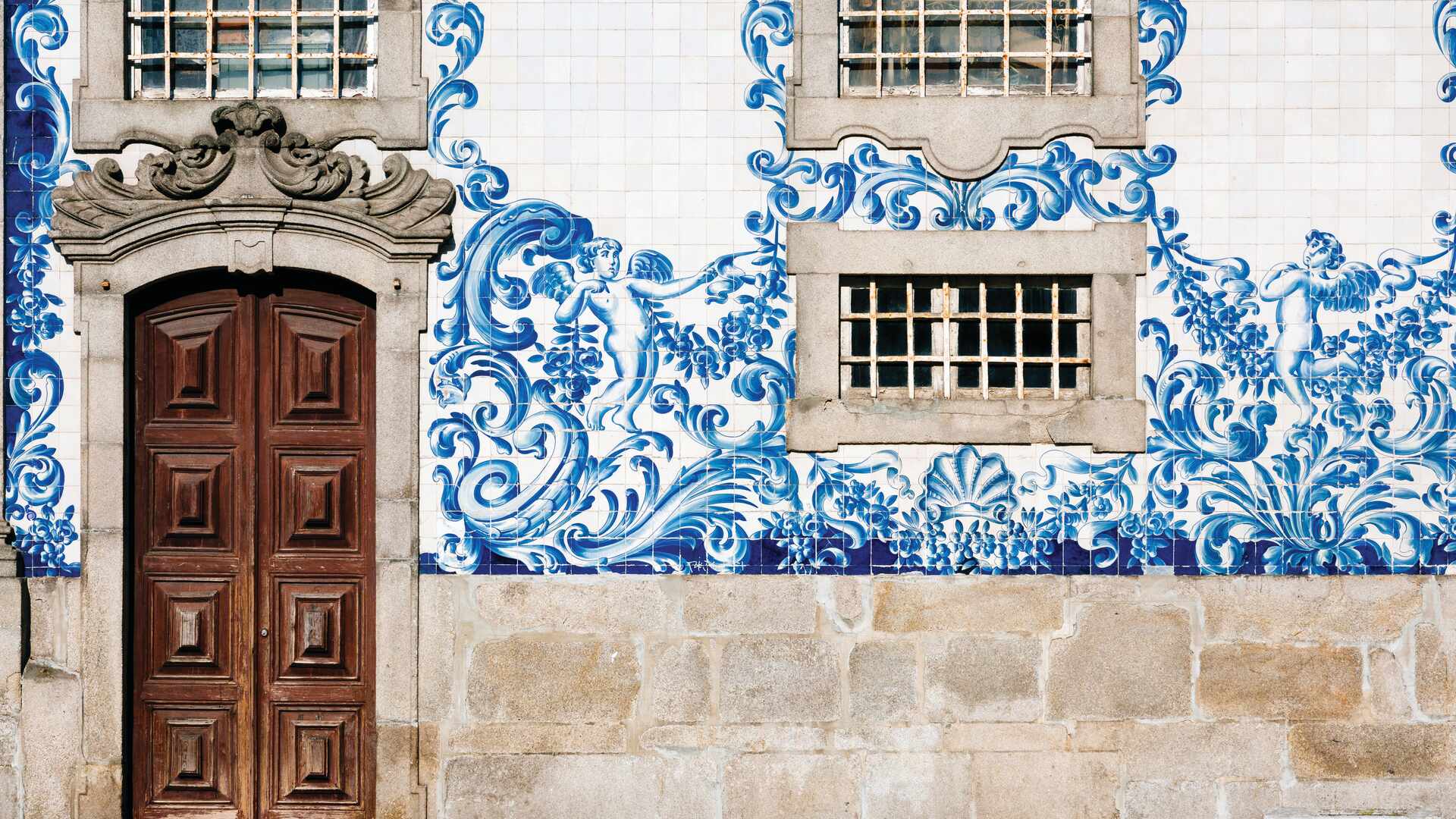 View of tiles in doorway Porto, Portugal