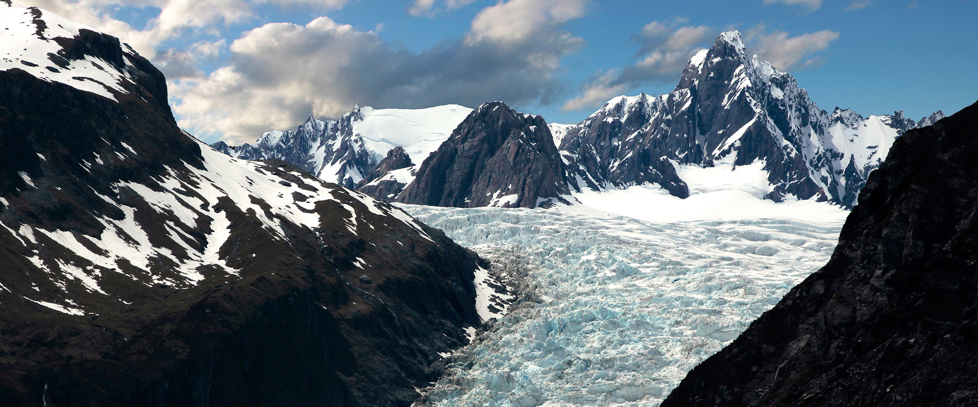 Panoramic view of Fox Glacier, South Island, NZ