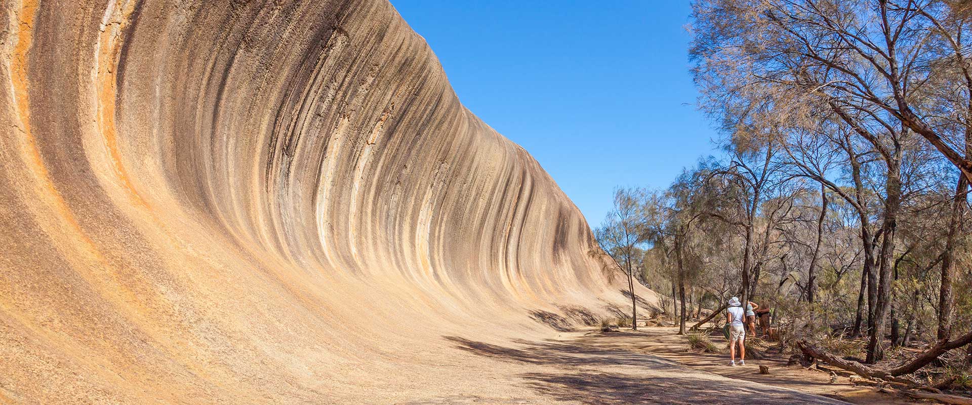Long wave like shaped natural rock formation