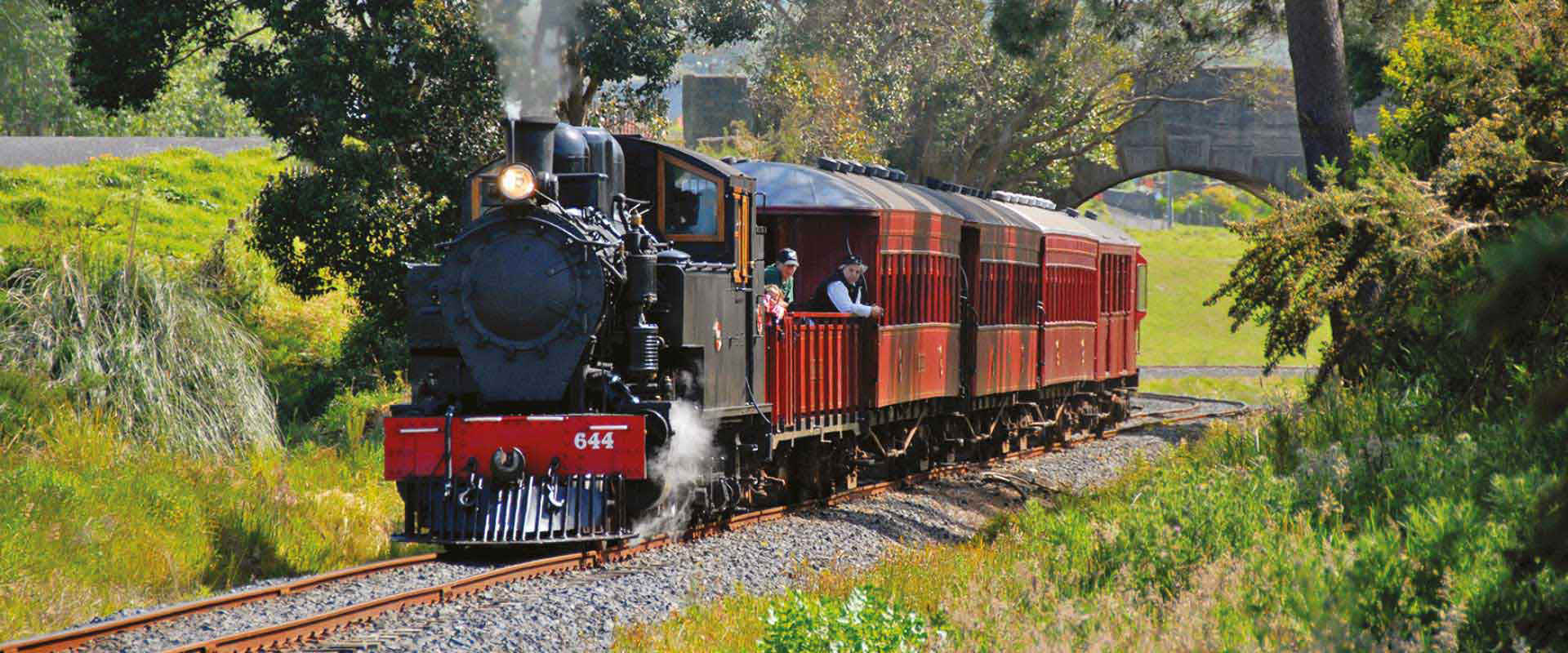 View of Glenbrook Steam Train in North Island, New Zealand